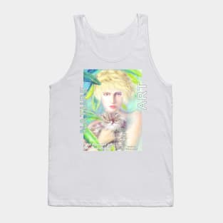 Portrait of Mary with a cat Tank Top